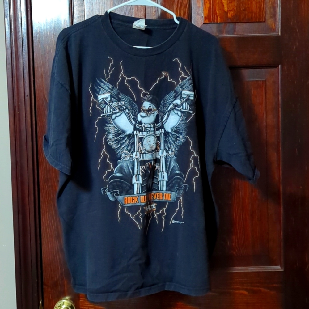 Men's 2xl Popeye motorcycle biker tshirt